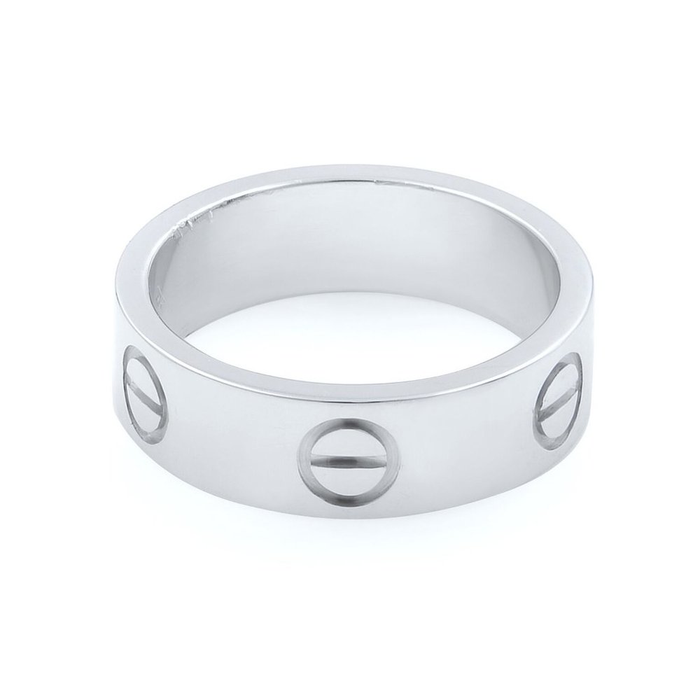 Cartier 18K White Gold Love Band Ring - Picture 5 of 5